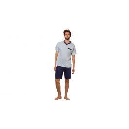 Pyjama Eskimo Marcus blauw/oranje