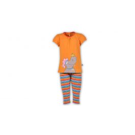 Meisjes pyjama, Woody, nijlpaard, oranje, gestreepte broek