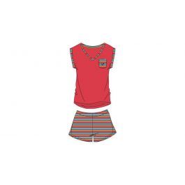 Dames Pyjama, Grenadine Rood, Nijlpaard