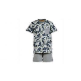 Jongens-Heren Pyjama, Kaki Camouflage All-Over Print
