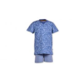 Jongens-Heren Pyjama, Blauw Blad All-Over Print