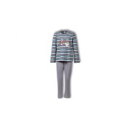 Woody Meisjes Pyjama Petrol Grijsblauw Gestreept
