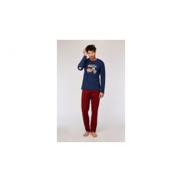 Pyjama Heren Woody Pony Rode Broek - Donkerblauw