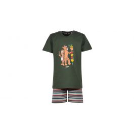 Woody Mannen Pyjama Donkergroen