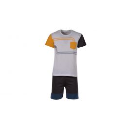 Woody heren pyjama donkergrijs