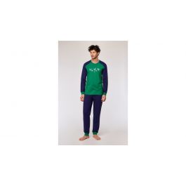 Pyjama Heren Woody Duiven Groen - Donkerblauw