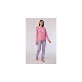 Pyjama Dames Woody Kat Hartjes - Roze
