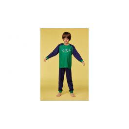 Pyjama Jongens Woody Duiven Groen - Donkerblauw