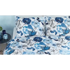 Beddinghouse Floral Sketch Dekbedovertrek - Blauw