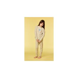 Pyjama Meisjes Woody Groen Beige Streep - Multi
