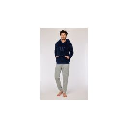 Huispak Heren Woody Broek Grijs - Donkerblauw