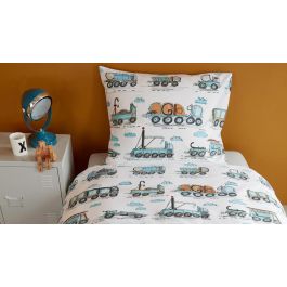 Beddinghouse Kids Letter Car Dekbedovertrek - Blauw