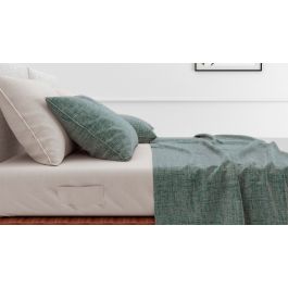 Laken Lino emerald green met slopen