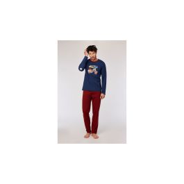 Pyjama Heren Woody Pony Rode Broek - Donkerblauw