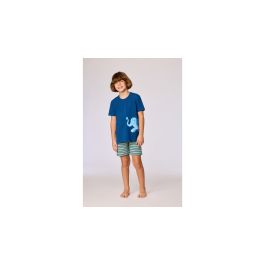 Pyjama Jongens Woody Str Shortje Olifant - Donkerblauw