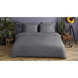 Dekbedovertrek Hip Katoensatijn Uni - Grey