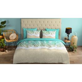 Dekbedovertrek Good Morning Beach - Aqua