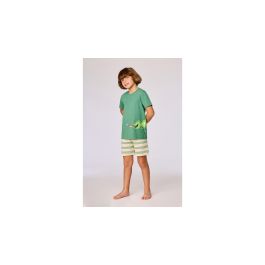 Pyjama Jongens Woody Str Shortje Kameleon - Groen