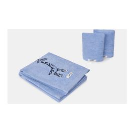 Set 2 Handdoeken Woody Uni - Blauw