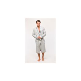 Badjas Heren Woody Biesje - Licht Grijs