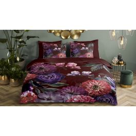 Dekbedovertrek Descanso Bloomie - Bordeaux