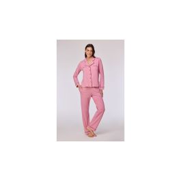 Pyjama Dames Woody Uni Knoopjes - Roze
