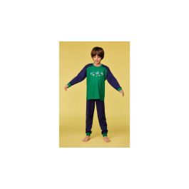 Pyjama Jongens Woody Duiven Groen - Donkerblauw