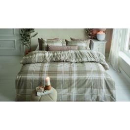 Dekbedovertrek Riviera Maison Tartan Check - Sand
