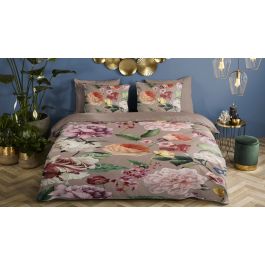 Dekbedovertrek Descanso Fiori - Taupe