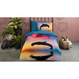 Dekbedovertrek Kids Good Morning Dolphin - Multi