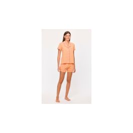 Pyjama Dames Woody Bloes Stipjes - Oranje