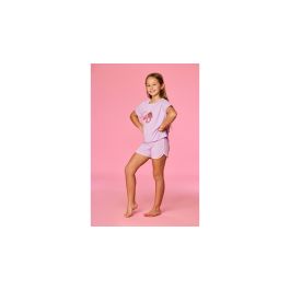 Pyjama Meisjes Woody Loose Fit Kameleon - Lila