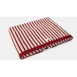 Handdoek Woody Strepen - Donkerrood