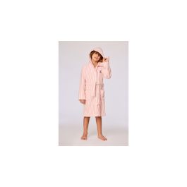 Badjas Kinderen Woody Strepen Kap - Roze