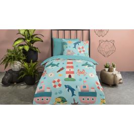 Dekbedovertrek Kids Pure Sailor - Aqua