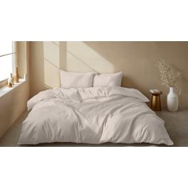 Dekbedovertrek Zohome Striscia Di Lino - Sandy Beige