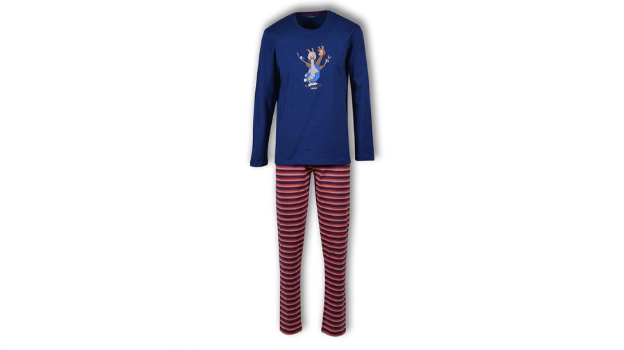 Woody Mannen Pyjama Blauw