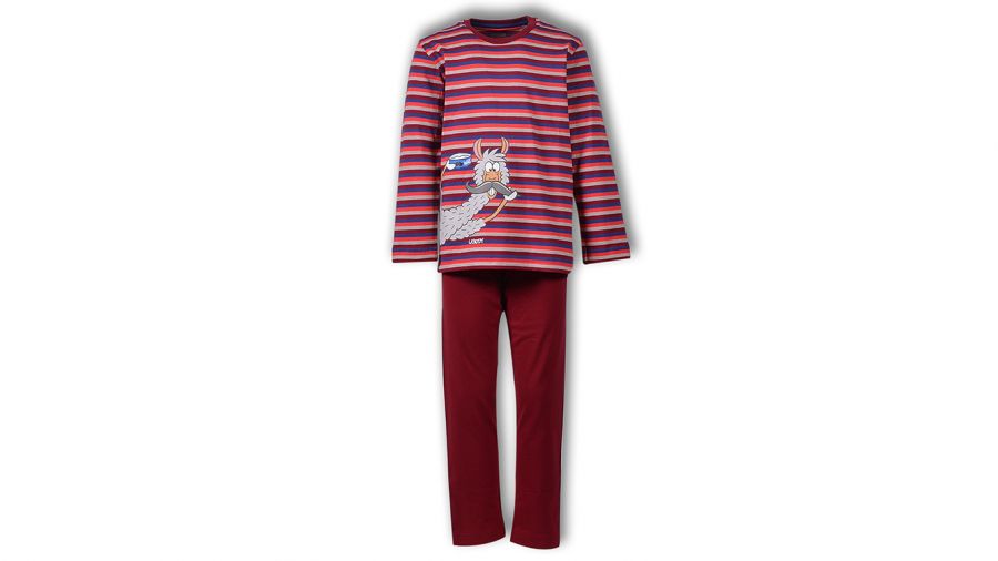 Woody Jongens Pyjama Rood-Blauw Gestreept