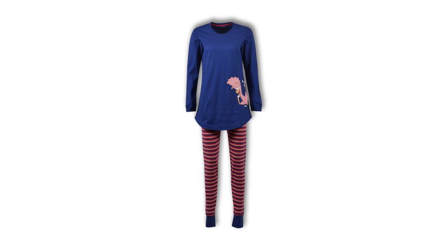Woody Dames Pyjama Blauw