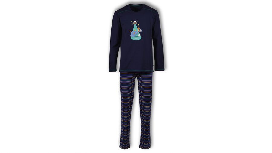 Woody Heren Pyjama Donkerblauw