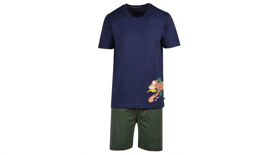 Woody Mannen Pyjama Donkerblauw