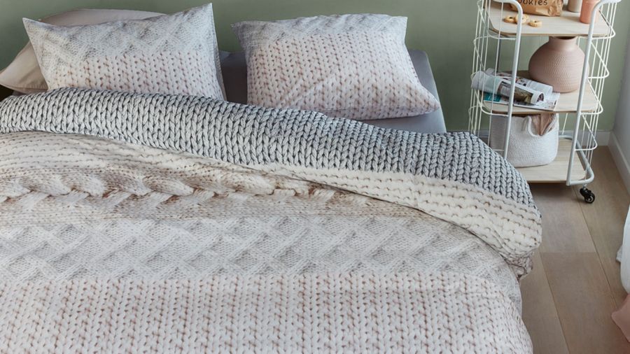 Ariadne at Home Spring knit Natural Dekbedovertrek