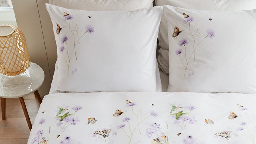 Marjolein Bastin Nectar Dekbedovertrek - Paars - Web
