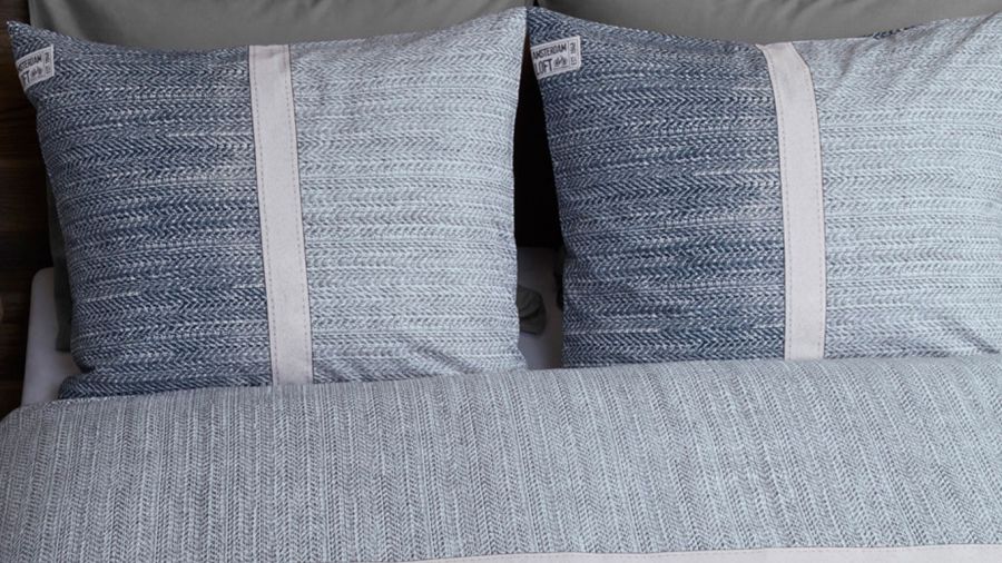 Rivièra Maison Amsterdam Loft Dekbedovertrek - Blauw grijs