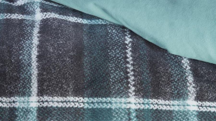 Tartan Tweed Blue Detail