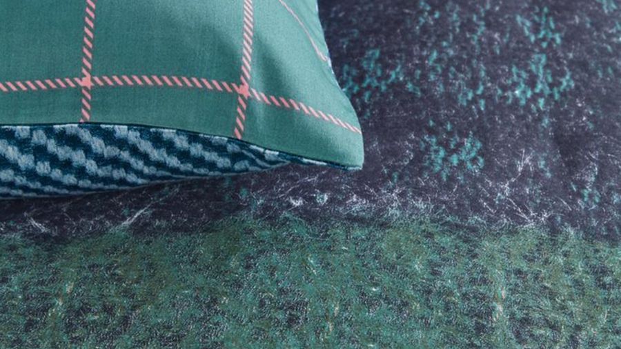 Oilily Winter Mood Dekbedovertrek - Blauwgroen - Detail