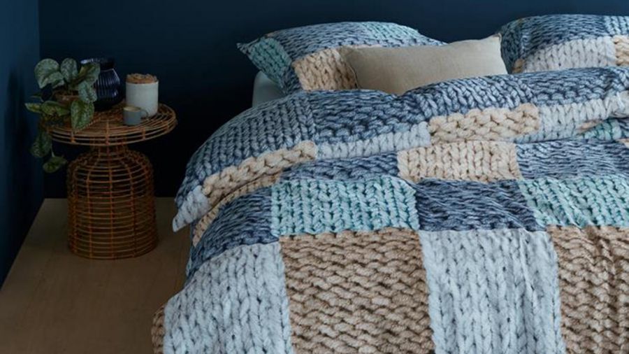 Ariadne At Home Wool Shades Dekbedovertrek - Blauw - Sfeer