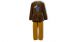 Woody Meisjes Pyjama Donkerblauw-Oker Gestreept