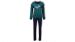 Woody Meisjes Pyjama Donkerblauw - Groen Gestreept
