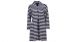 Dames kamerjas donkerblauw-wit gestreept panter